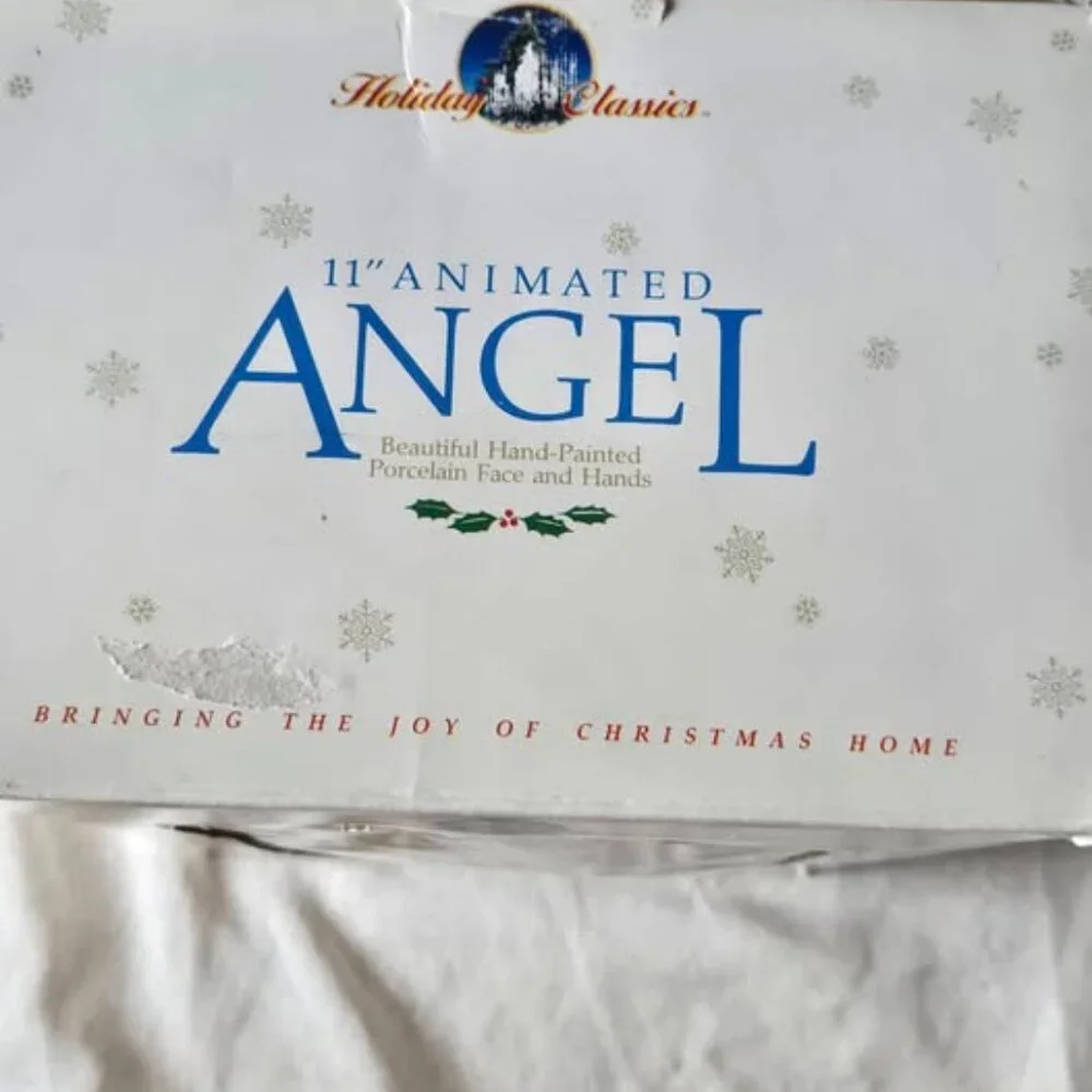 VTG Holiday Classic 11" Animated ANGEL Lighted Porcelian Face and Hands - Picture 14 of 16